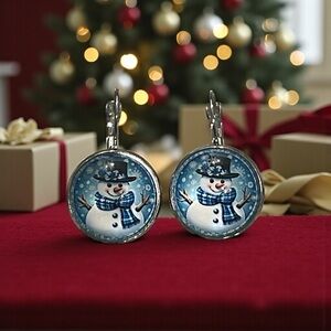 Festive Snowman Earrings